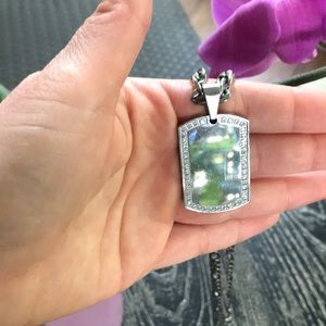 Men’s 22” stainless steel dog tag